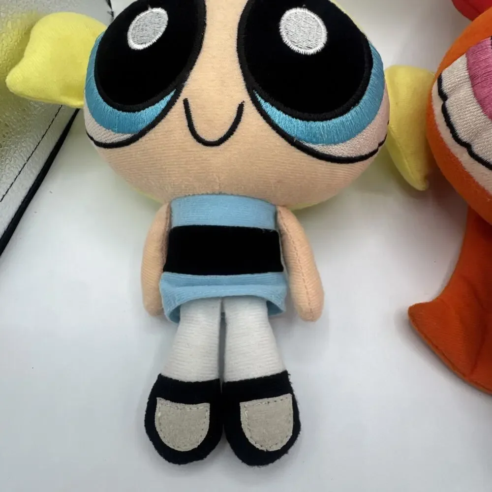 Vintage Powerpuff Girls Plush Set Blossom Bubbles Multibrink Cartoon Network